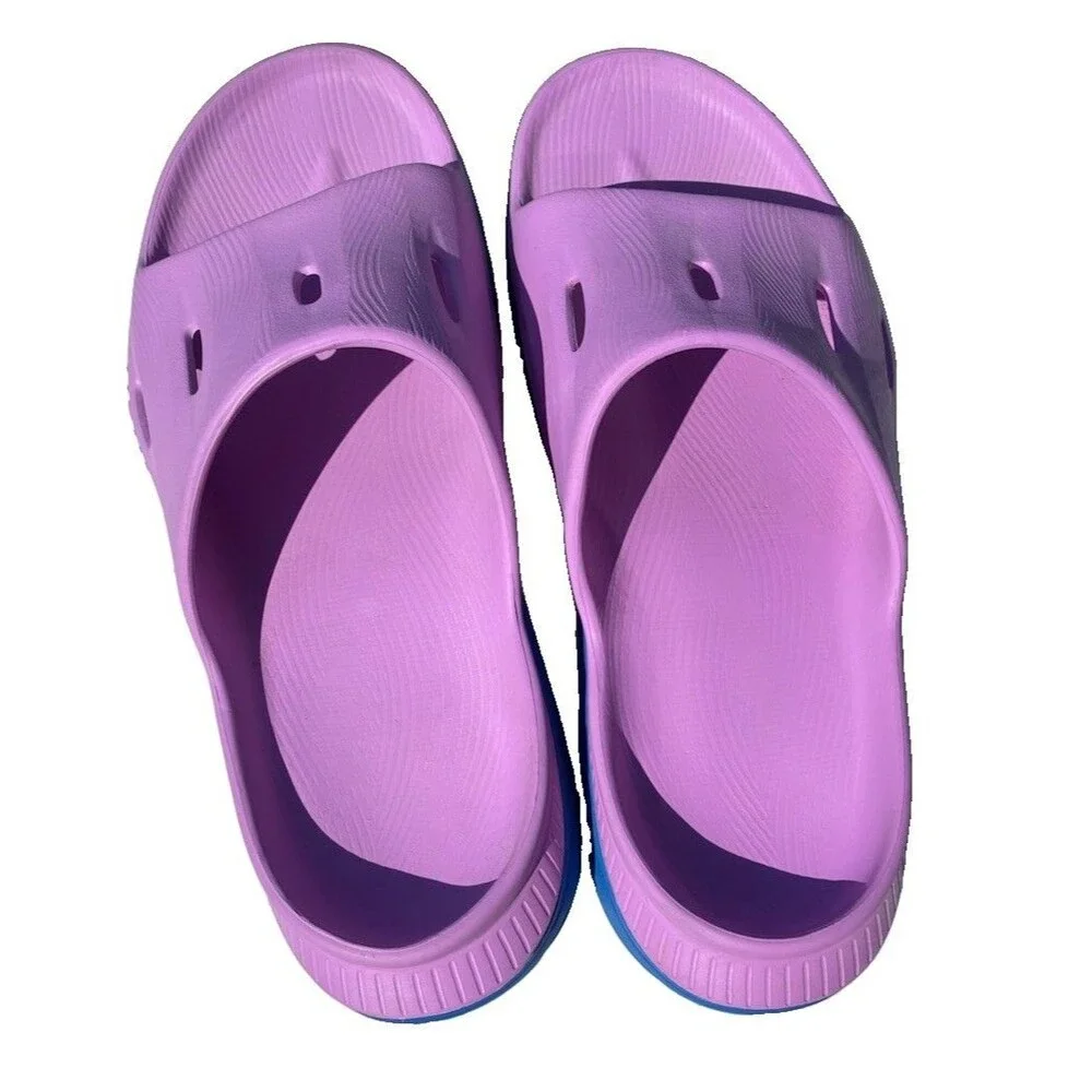Hoka Unisex M Sz 9 W Sz 11 Slides Sandal Slip On Recovery Comfort Shoe Purple